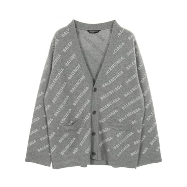 BALENCIAGA Knitwear Cardigan 733855 cashmere wool Gray Used Women size 2