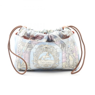 HERMES Fourbi 20 Bag in Bag Pouch purse K silk Barenia leather SHW