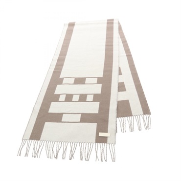 HERMES Concours Ivoire Puce Scarf echarpe wrap H2591585 cashmere Gray White