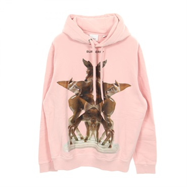 BURBERRY Bambi print Hoodie #S sweatshirt cotton Pink Used mens