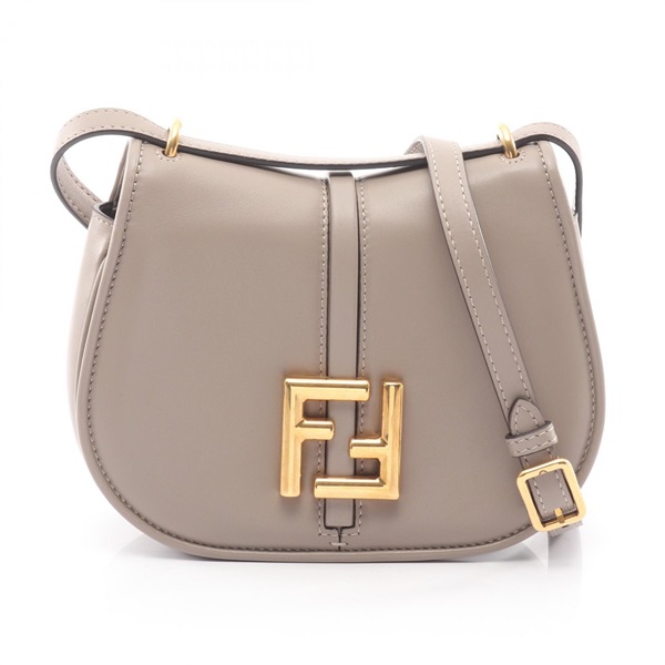 FENDI C'mon Small Shoulder crossbody Bag 8BS082 leather Beige Used Women
