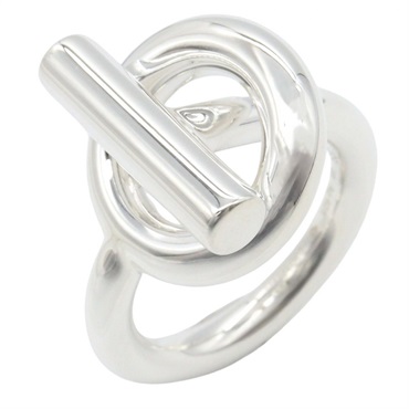 HERMES Echape MM Ring Silver925 Silver Used Women US size 3.75 #48
