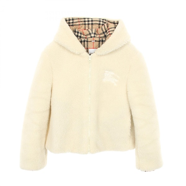 BURBERRY Bore Blouson cashmere polyester White #UK2 Used Women