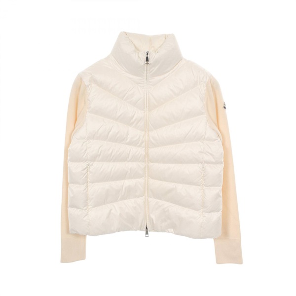MONCLER Cardigan Down jacket Nylon wool White #XS Used Women