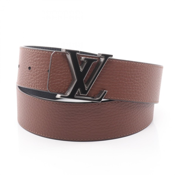 LOUIS VUITTON Ceinture LV Tilt Reverse Belt M0027 leather Navy Brown Used mens
