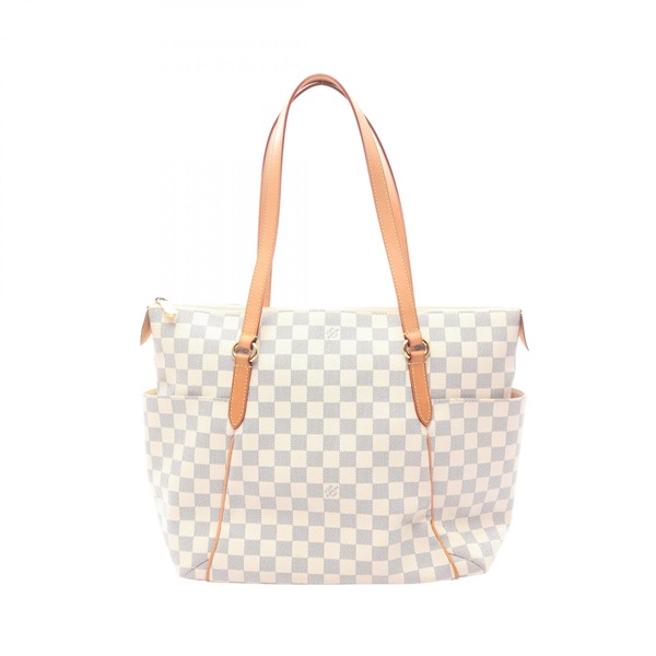 LOUIS VUITTON Totally MM Tote Shoulder Bag N51262 Damier Azur canvas Used LV