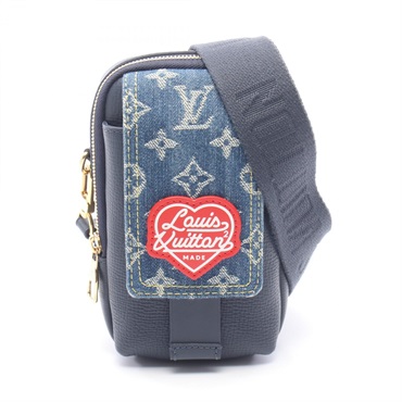 LOUIS VUITTON LV NIGO Double Phone Pouch Crossbody Bag M81060 Monogram denim LV