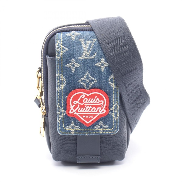 LOUIS VUITTON LV NIGO Double Phone Pouch Crossbody Bag M81060 Monogram denim LV