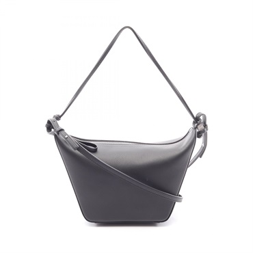LOEWE Hammock Hobo Mini Shoulder Handbag A538G13X01 leather Black Used Women