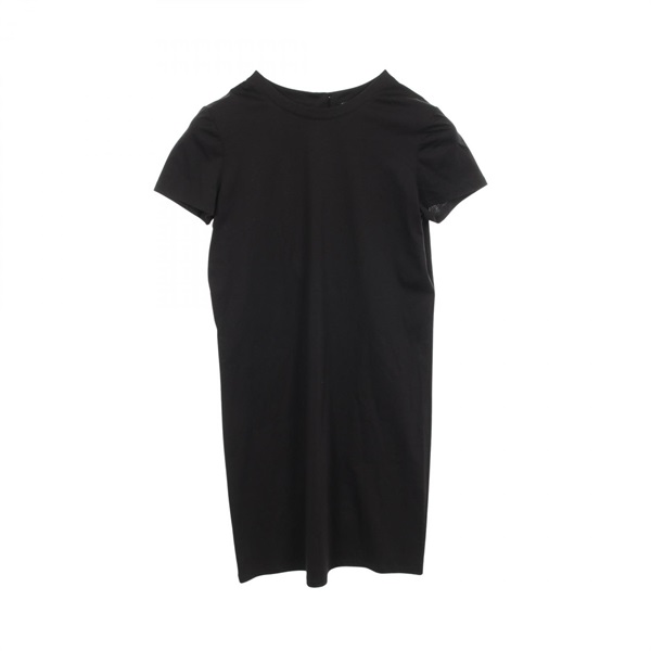 CHANEL COCO Mark Button T-Shirt Dress cotton Black Used Women size XS