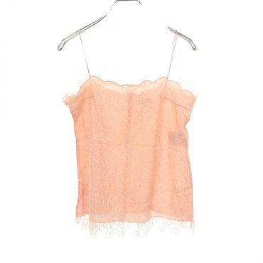 CHANEL COCO Mark buttons Camisole Tops Rayon Nylon Pink Used Women size 34