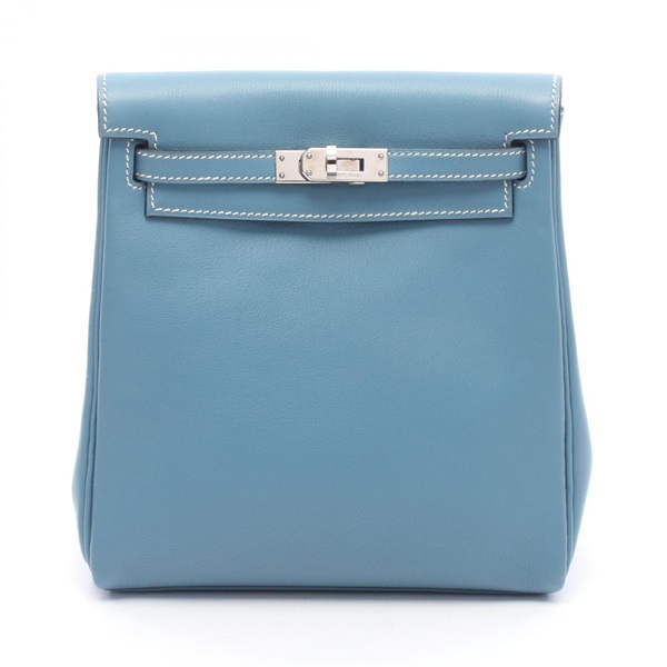 HERMES Kelly a dos PM Rucksack Backpack E Swift leather Blue jean SHW