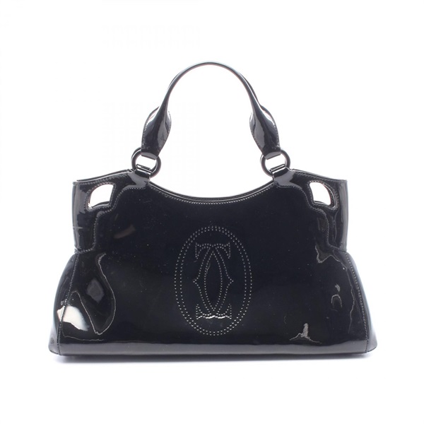 CARTIER Marcello de Cartier SM Handbag Patent leather Black Used Women