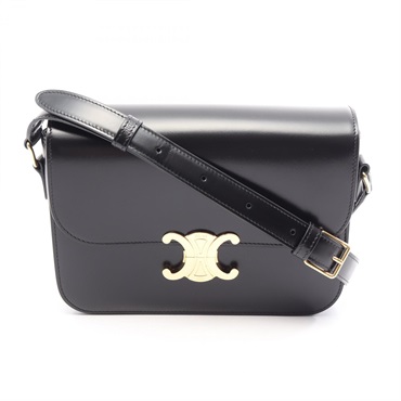 CELINE Classic Triomphe Medium Shoulder Crossbody Bag 187363BF4.38 leather Used