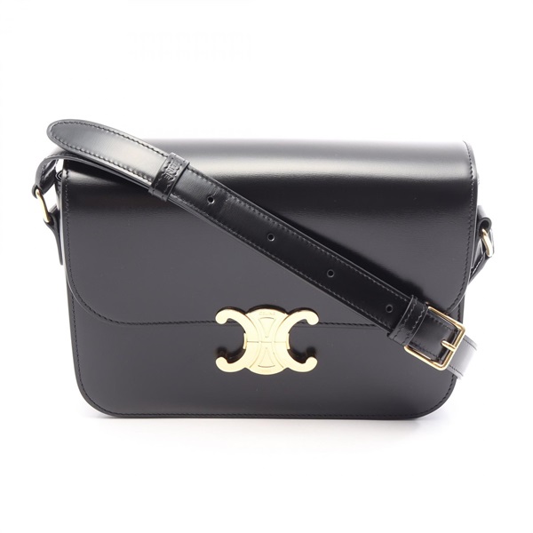 CELINE Classic Triomphe Medium Shoulder Crossbody Bag 187363BF4.38 leather Used