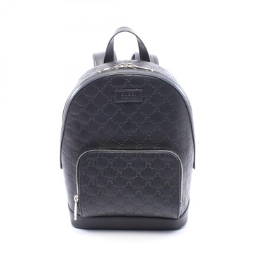 GUCCI Guccisima Rucksack Backpack 450967 Calf leather Black Used Women GG