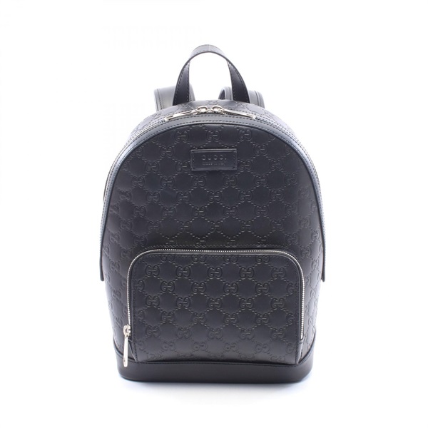GUCCI Guccisima Rucksack Backpack 450967 Calf leather Black Used Women GG