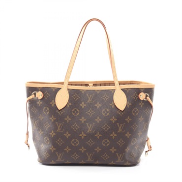 LOUIS VUITTON Neverfull PM Tote Bag M40155 Monogram leather Brown Used Women