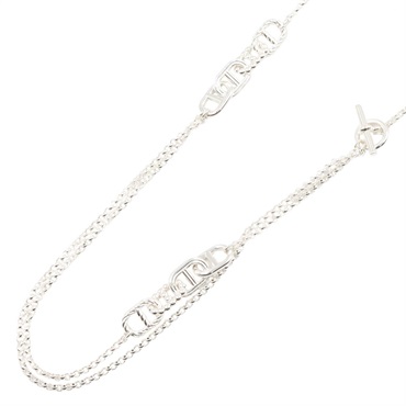 HERMES Chaine dancre Area II Long Necklace collier 79cm Silver925 Used