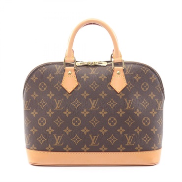 LOUIS VUITTON Alma PM Handbag M51130 Monogram canvas leather Brown Used Women