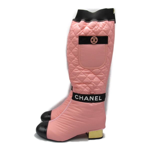 Pink chanel boots best sale