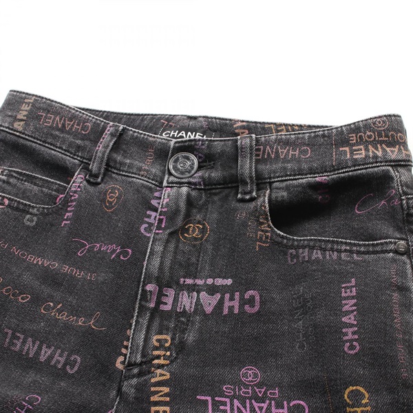 プレミアChanel ロゴプリント デニムパンツ 36 Item detail