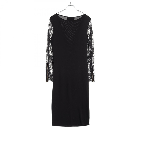 ワンピース GUCCI DRESS (737077ZAMI7 1000) GUCCI グッチ ウェブトリム シェリーライン リボンジャージ