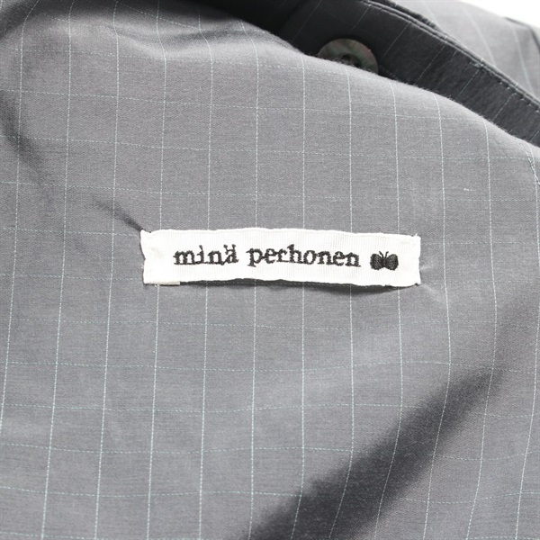 mina perhonen ブラック スラックス mina perhonen(ミナペルホネン) SAA タックテーパードパンツZS